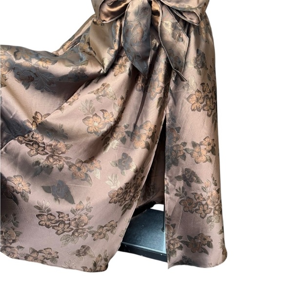 NWT V. Chapman The Vera Dress in Cocoa Baroque Floral Brown - Picture 8 of 17